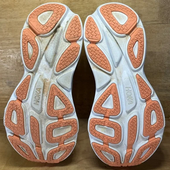 Hoka One One Bondi 8 REFLECTIVE Womens Sz 9.5 Running Shoes Sneakers Blue Yellow - Picture 9 of 13